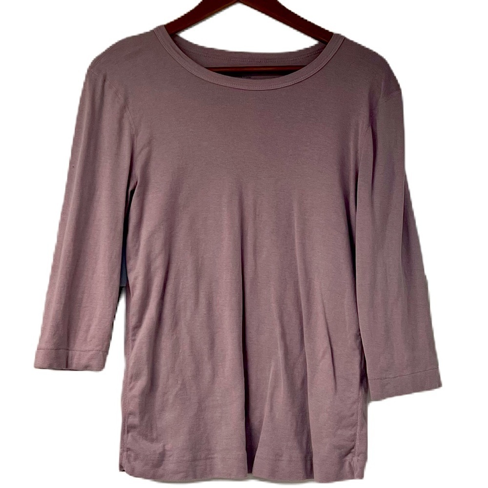 3 Dots Woman's Purple 3/4 Sleeve Casual everyday lightweight cotton tshirt sz xl
